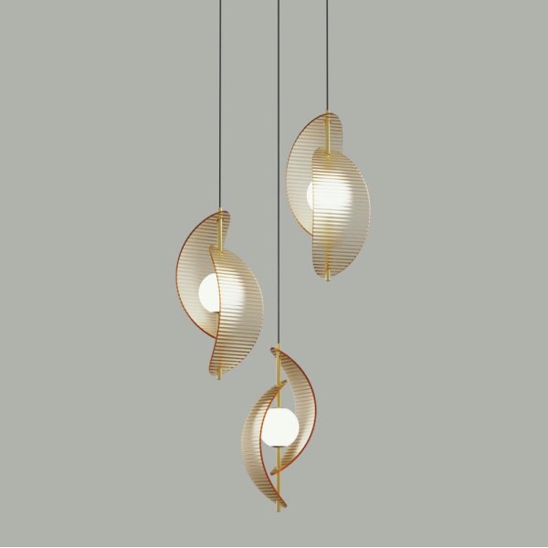 Подвесной светильник Delight Collection MD24030035-3A brass/amber