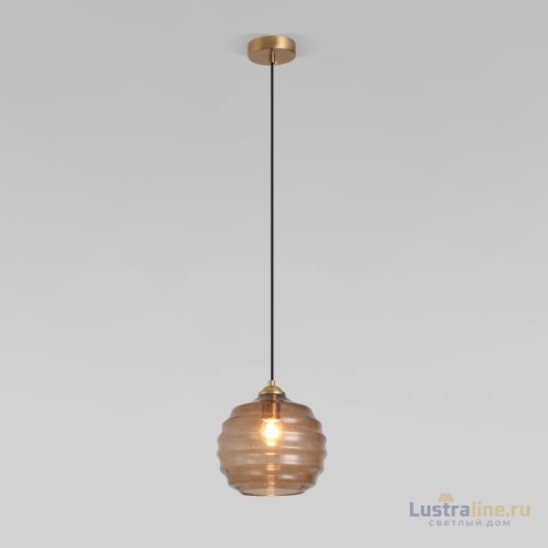 Подвесной светильник Eurosvet Ice 50239/1 коньячный a060703