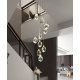 Подвесной светильник Delight Collection Crystal rock II 9701P/10R brass