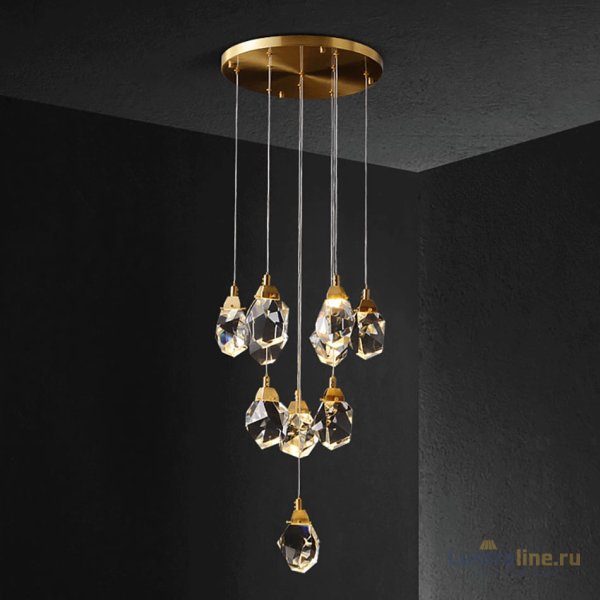 Подвесной светильник Delight Collection Crystal rock MD-020B-11 gold