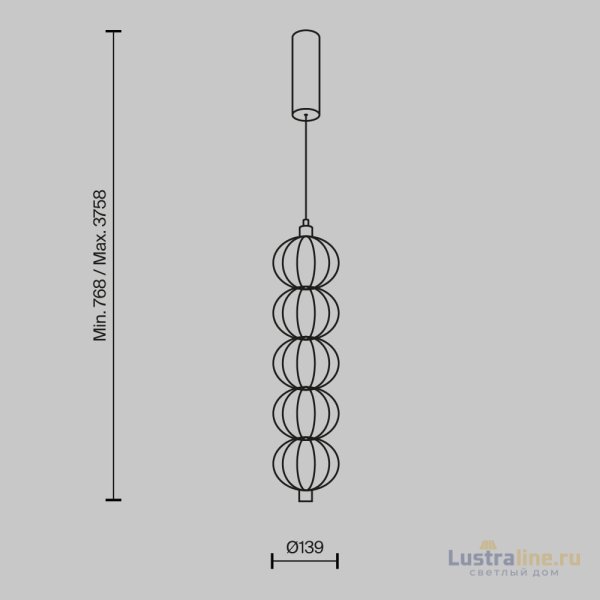 Подвесной светильник Maytoni Golden Cage MOD216PL-L10G3K