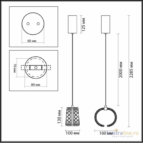 Подвесной светильник Odeon Light Mirage 5029/8L Подвесной светильник Odeon Light Mirage 5029/8L