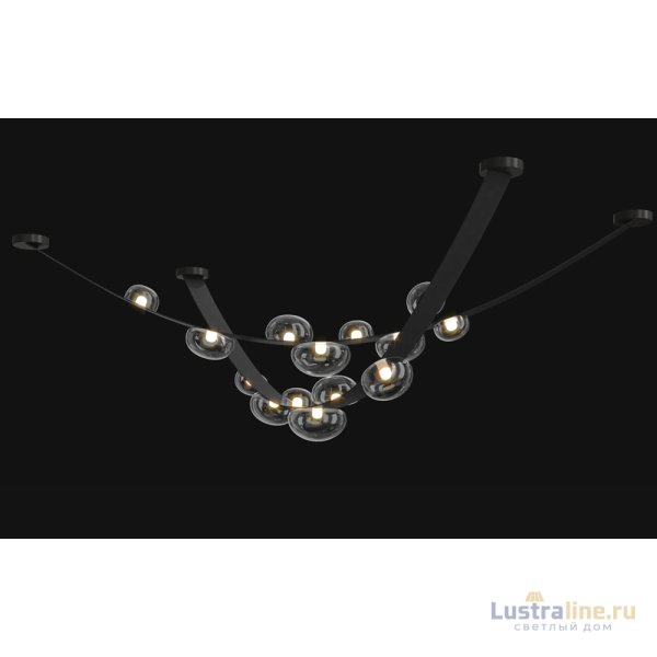 Подвесной светодиодный светильник Crystal Lux Bosque SP7 L3000 Black/Transparent