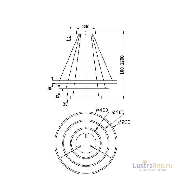 Подвесной светильник Maytoni Rim MOD058PL-L100W3K