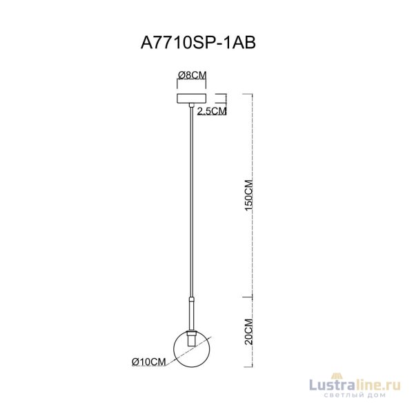 Подвесной светильник Arte Lamp Cameron A7710SP-1AB