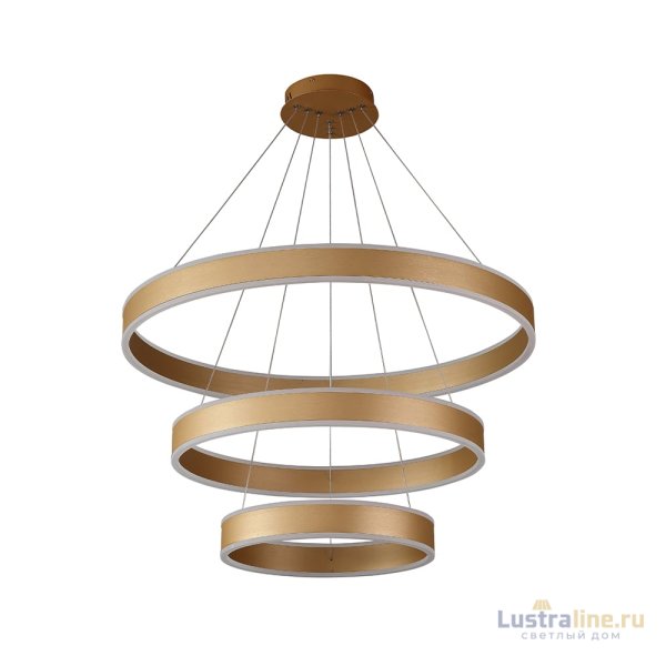 Подвесной светодиодный светильник Crystal Lux MUCHOS SP158W LED D400+600+800 GOLD Подвесной светодиодный светильник Crystal Lux MUCHOS SP158W LED D400+600+800 GOLD
