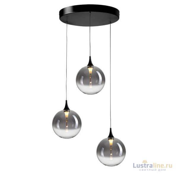 Подвесной светильник Delight Collection MD23001045H-3A black/smoky Подвесной светильник Delight Collection MD23001045H-3A black/smoky