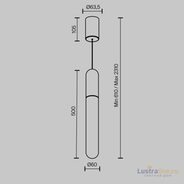 Подвесной светильник Maytoni Mist P101PL-L500-12W3K-W