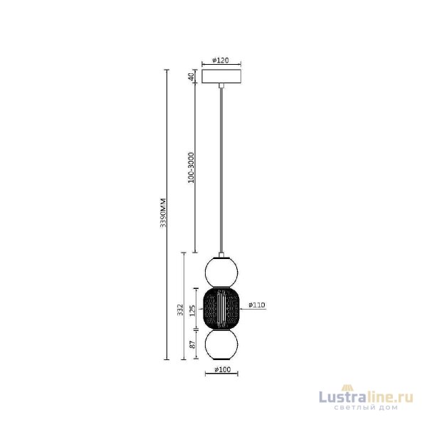 Подвесной светильник Maytoni Drop MOD273PL-L16CH3K Подвесной светильник Maytoni Drop MOD273PL-L16CH3K
