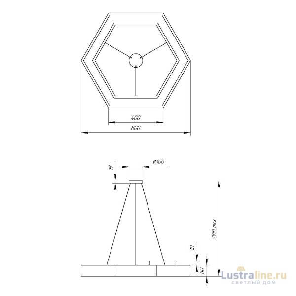 Подвесной светильник Эра Geometria SPO-124-W-40K-051 Б0050556