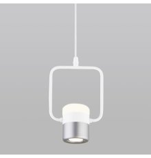 Подвесной светодиодный светильник Eurosvet Oskar 50165/1 LED белый/серебро