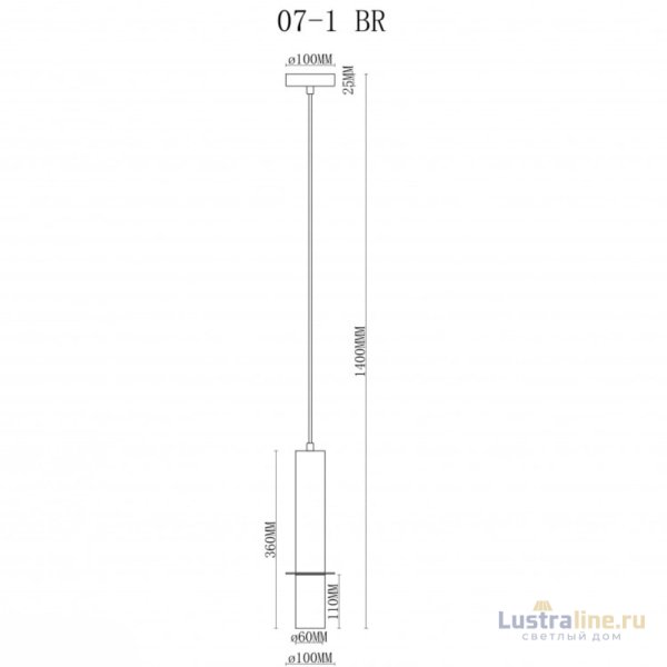 Подвесной светильник iLamp Lofty 10706-1 WH-BR Подвесной светильник iLamp Lofty 10706-1 WH-BR