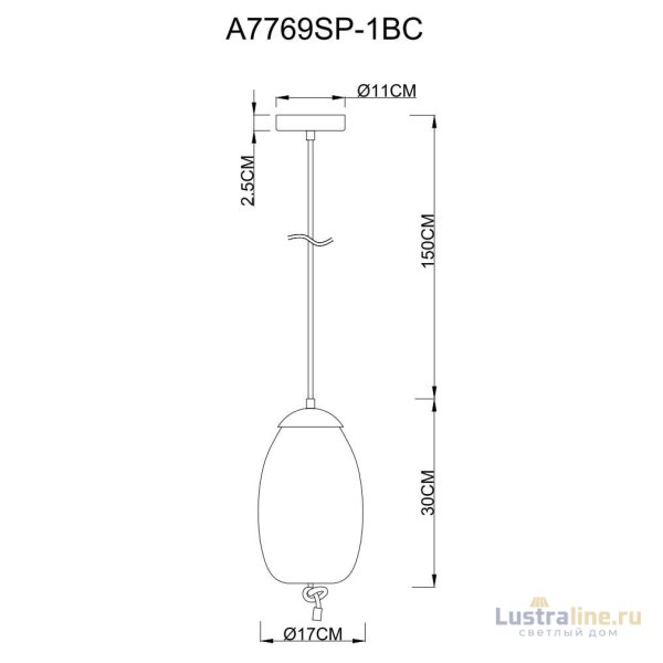 Подвесной светодиодный светильник Arte Lamp Cody A7769SP-1BC