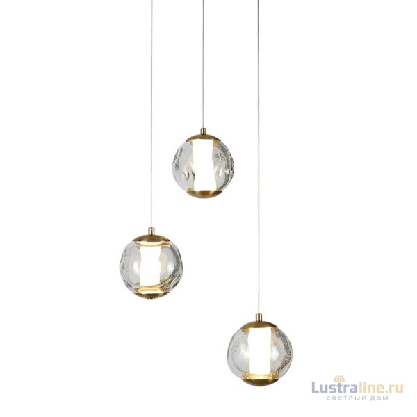 Подвесной светильник Delight Collection OD2437-3 gold/clear Подвесной светильник Delight Collection OD2437-3 gold/clear