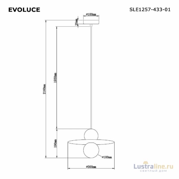 Подвесной светильник Evoluce Rizz SLE1257-433-01 Подвесной светильник Evoluce Rizz SLE1257-433-01