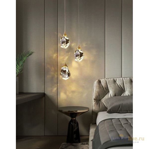 Подвесной светильник Delight Collection Crystal rock OM820083-3G (MD-020B-3 gold) Подвесной светильник Delight Collection Crystal rock OM820083-3G (MD-020B-3 gold)