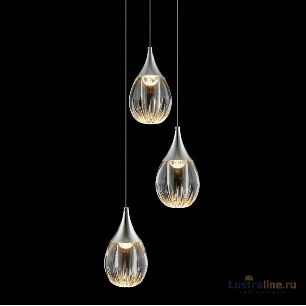 Подвесной светильник Delight Collection Stilla MD24001004-3A chrome/clear Подвесной светильник Delight Collection Stilla MD24001004-3A chrome/clear
