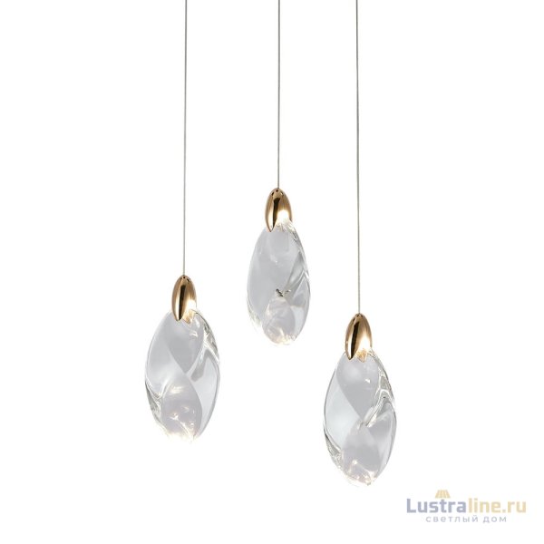 Подвесной светильник Delight Collection OD2439-3 gold/clear Подвесной светильник Delight Collection OD2439-3 gold/clear