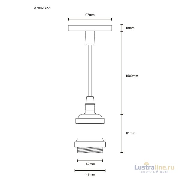 Подвесной светильник Arte Lamp Electra A7002SP-1AB