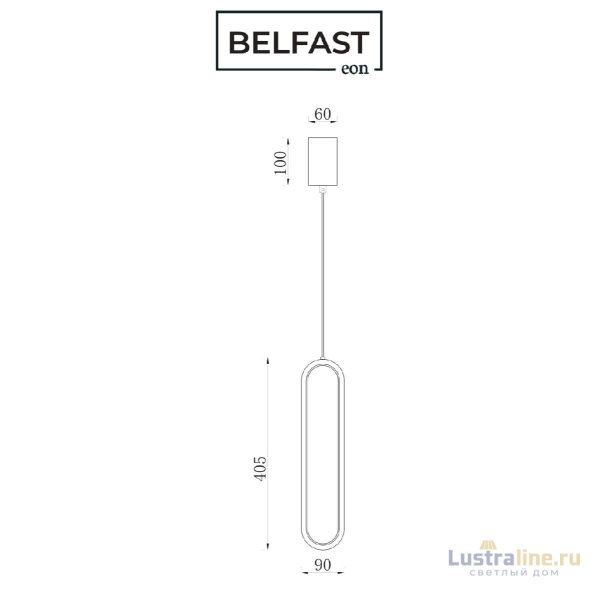 Подвесной светильник Belfast Nevis 86227-1W-41 BR