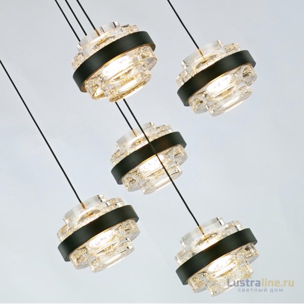 Подвесной светильник Delight Collection MD22030002 MD22030002-5A black/clear Подвесной светильник Delight Collection MD22030002 MD22030002-5A black/clear