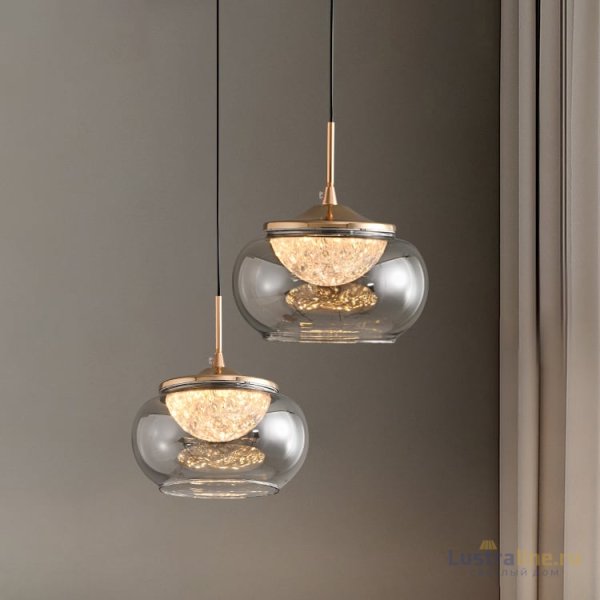 Подвесной светильник Delight Collection MT9128-1H gold/smoke Подвесной светильник Delight Collection MT9128-1H gold/smoke