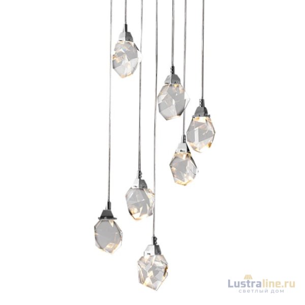Подвесной светильник Delight Collection Crystal rock MD-020B-7 chrome Подвесной светильник Delight Collection Crystal rock MD-020B-7 chrome