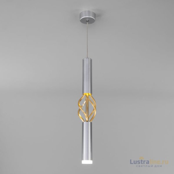 Подвесной светодиодный светильник Eurosvet Lance 50191/1 LED матовое серебро/матовое золото Подвесной светодиодный светильник Eurosvet Lance 50191/1 LED матовое серебро/матовое золото