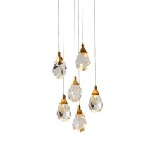 Подвесной светильник Delight Collection Crystal rock II 9701P/6R brass