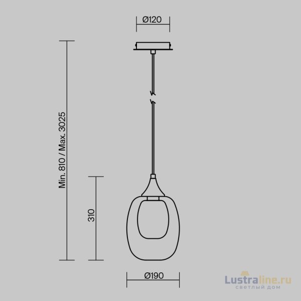 Подвесной светильник Maytoni Aura MOD016PL-01BS1