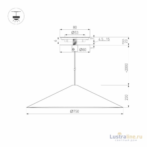 Подвесной светильник Arlight SP-MAKOTO-R750-14W Warm2700 054402
