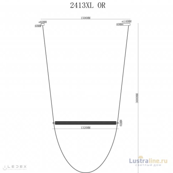 Подвесной светильник iLedex Rocks 2413XL OR Подвесной светильник iLedex Rocks 2413XL OR