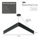 Подвесной светодиодный cветильник Geometria ЭРА Delta SPO-152-B-40K-048 Б0050577