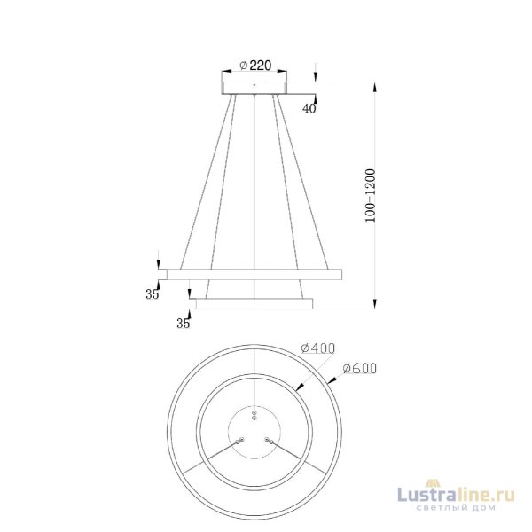 Подвесной светильник Maytoni Rim MOD058PL-L55BS4K
