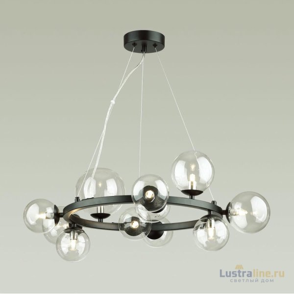 Подвесной светильник Delight Collection Art Deco Bubble OMG1075R black/clear