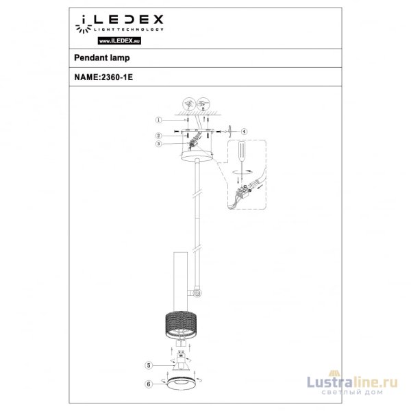 Подвесной светильник iLedex Delta 2361-1 BK+BR Подвесной светильник iLedex Delta 2361-1 BK+BR