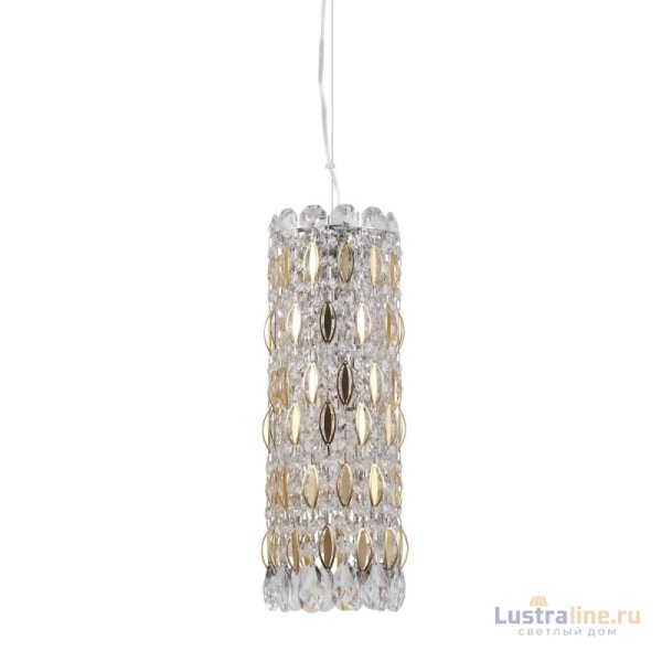 Подвесной светильник Crystal Lux Lirica SP3 Chrome/Gold-Transparent УЦ Подвесной светильник Crystal Lux Lirica SP3 Chrome/Gold-Transparent УЦ