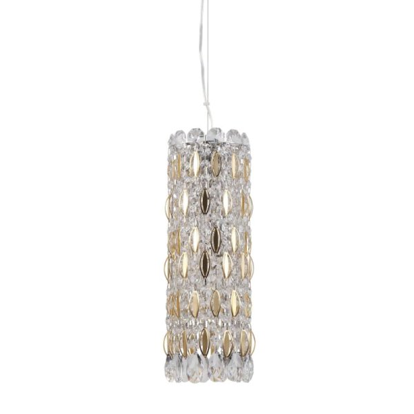 Подвесной светильник Crystal Lux Lirica SP3 Chrome/Gold-Transparent УЦ