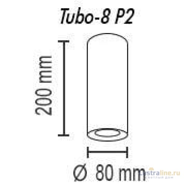 Потолочный светильник TopDecor Tubo8 P2 10 G