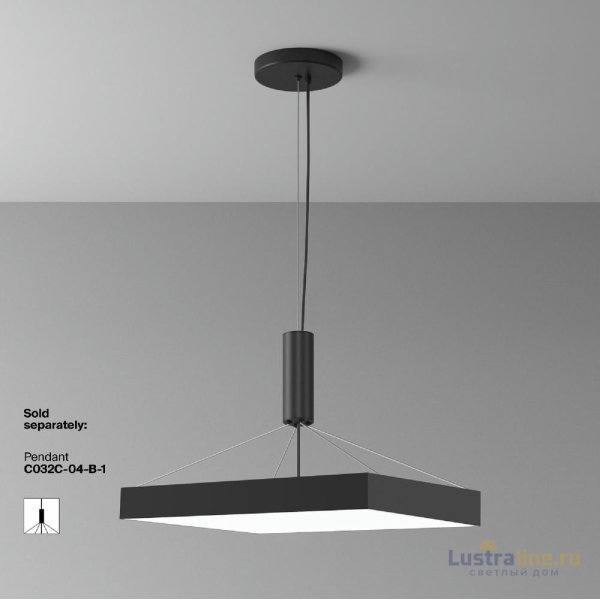 Потолочный светильник Maytoni Zon C032CL-90W4K-SQ-B Потолочный светильник Maytoni Zon C032CL-90W4K-SQ-B