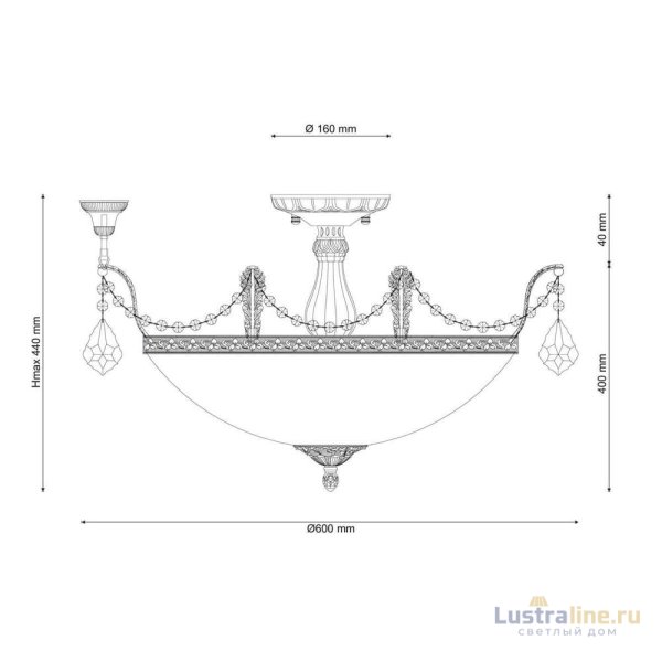 Потолочный светильник Lucia Tucci Barletta 181.8 D620 Antique