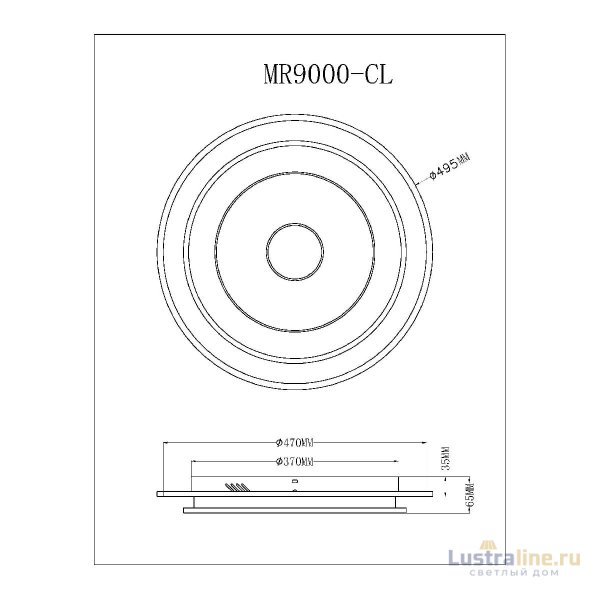 Потолочный светильник Myfar Button MR9000-CL