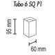 Потолочный светильник TopDecor Tubo6 SQ P1 11