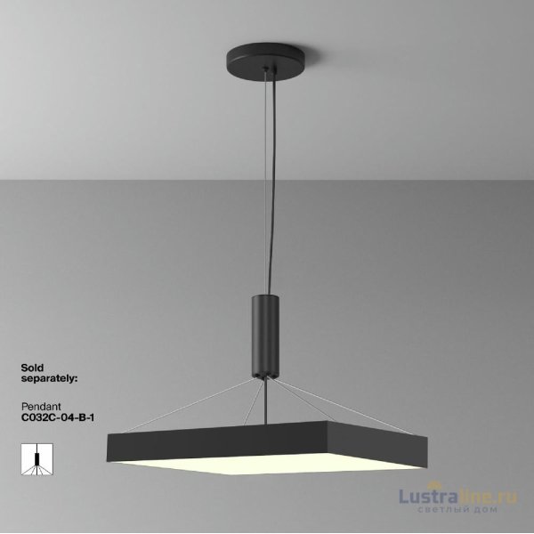 Потолочный светильник Maytoni Zon C032CL-90W3K-SQ-B Потолочный светильник Maytoni Zon C032CL-90W3K-SQ-B