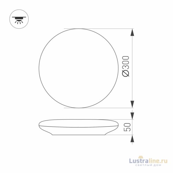 Потолочный светодиодный светильник Arlight CL-Frisbee-Motion-R300-18W Warm3000 030162