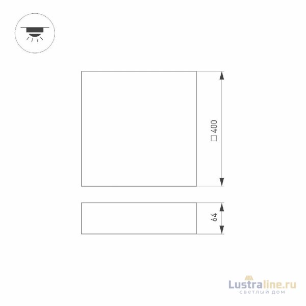 Потолочный светильник Arlight IM-QUADRO-EMERGENCY-3H-S400x400-44W Day4000 (WH, 120 deg, 230V) 041026