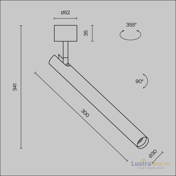 Потолочный светильник Maytoni Technical Ceiling Focus T C141CL-L300-6W3K-B