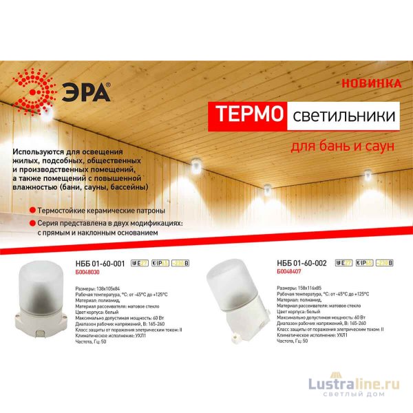 Потолочный светильник ЭРА НББ 01-60-001 Б0048030