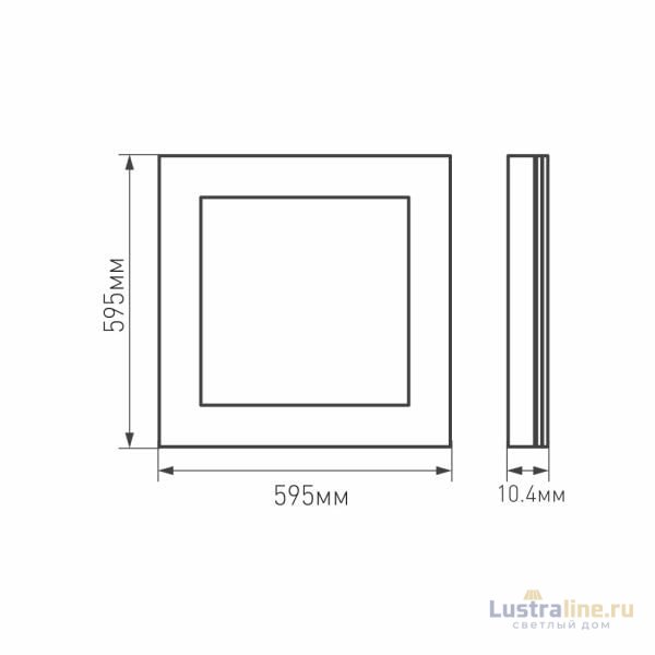 Светодиодная панель Arlight IM-S600x600-40W Warm3000 023146(2)