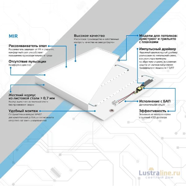 Потолочный светильник Gauss Mir G1-A0-00070-01G02-2003550 Потолочный светильник Gauss Mir G1-A0-00070-01G02-2003550